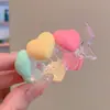 Ferramenta Fofa para Prender Coque Infantil, Grampo Estilo Doce, Presilha para Rabo de Cavalo com Elementos Arco-Íris