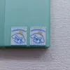 Correa de Reloj Accesorios para el Cabello 1.4cm Mini Dibujo Animado Etiqueta Tejida Pequeña Etiqueta de Tela Cuerda para el Cabello Hecha a Mano DIY Banda de Goma Pegatina de Transferencia Térmica