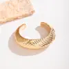 Pulsera Geométricamente Asimétrica CCB Dorada y Plateada Transfronteriza Europea y Americana Hip-Hop Elegante Exagerada Juego de Pulseras de Joyería para Mujeres