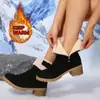 Deseo Botas de Nieve de Gamuza de Tacón Grueso de Media Caña Europeas y Americanas Otoño/Invierno 2026 Transfronterizo de Amazon Talla 43 Calzado de Algodón de Talla Grande de Comercio Exterior