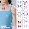 Pegatinas de Tatuaje de Mariposa Colorida Brillante Linda de Dibujos Animados Transfronterizas para Niños y Niñas Impermeables y de Larga Duración Pegatinas Estilo Ins