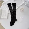 Calcetines de pantorrilla para mujer, Calcetines con lazo estilo ballet, Calcetines de malla fina a rayas para primavera y verano, Calcetines largos de tubo de moda