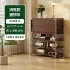 Armário de revistas com porta basculante estilo tronco de árvore Estante estilo japonês Estante com prateleiras Armário com gavetas Armário lateral para sala de estar Armário de armazenamento para entrada Armário de armazenamento nórdico