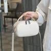 Couro Bovino de Camada Superior Togo Nova Bolsa Pequena de Ombro Transversal Primavera e Verão Nova Bolsa Quadrada Pequena Portátil com Zíper Duplo Bolsa Casual