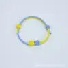 Pulseira de Amizade Duas Cores Trançada Linha Milão Tecida à Mão Pulseira de Melhor Amigo Casal Estudantes Masculino e Feminino Pulseira Ajustável