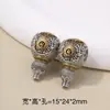 Xizang Plata Dos Tonos Tres Vías Pulsera Cuentas Espaciadoras Nicho DIY Pulsera Colgante Collar Accesorios de Joyería Fábrica Venta Directa Mayorista
