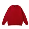 Sudadera de color liso con cuello redondo para mujer, estilo otoño e invierno 2026, top holgado del sudeste asiático, camiseta básica versátil de fábrica