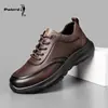 Novos Sapatos Masculinos 2026, Novos Modelos Primavera e Outono, Sapatos Casuais de Couro Bovino de Primeira Camada, Ultraleves, Versáteis, Confortáveis Sapatos de Couro Masculinos, Exclusivamente para Vendas Transfronteiriças