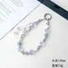 Cadena de Teléfono de Cristal Rosa para Mujer de Moda, Cordón para Teléfono con Borla, Llavero, Colgante para Bolso, Anti-Pérdida, Hecho a Mano