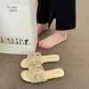 Sandalias Planas de Deslizamiento Súper Elegantes y de Alto Valor Estético para Mujer, Nueva Versión Coreana Verano 2025 Sandalias de Suela Fina de Moda Muy Vendidas