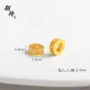 Acessórios para Joias DIY Banhados a Ouro no Atacado, Estilo Chinês, Retenção de Cor Forte, Fragmentos de Ouro, Contas Espaçadoras de Estrela de Cinco Pontas, Pulseira, Colar, Pequenas Contas Douradas