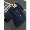 Chaleco de cuello bordado colorido transfronterizo para hombre, camiseta sin mangas retro americana de verano de alta gama, manga corta de nicho para parejas