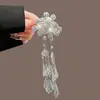 Pasador de Pelo con Borla de Campana de Diamante Azul para Mujer, Accesorio de Pelo Exquisito de Gama Alta, Pinza Lateral, Pasador de Pelo, Pinza BB Lateral de Estilo Antiguo
