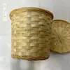 Productos de bambú tejidos de bambú cesta con tapa recipiente para té cesta de flores cesta de bambú para frutas con tapa recogedor doméstico escurridor cesta para huevos