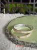 Pulsera de plata fina de diseño original de Fu, esmalte estilo chino, trébol de cuatro hojas, plata 9999 pura, pulsera sólida de estilo chino tradicional, regalo para novia