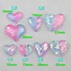 Pegamento de Crema de Corazón Casero DIY Accesorios de Resina DIY Hebilla para Zapato con Agujero Color Degradado Funda para Teléfono de Corazón de Melocotón DIY Accesorios para el Cabello