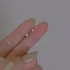 Pendientes exquisitos de plata de ley 925 con incrustaciones de flores 2026 moda lujo ligero nicho diseño de alta gama pendientes para mujer