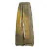 Calça Casual Lisa Lavável Plus Size para Homem, Corte Reto, Todas as Estações, Calça Larga Solta, Calça Tie-Dye Respirável, Preto