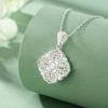 Collar con colgante de plata esterlina de flores florecientes, cuerda trenzada, moderno, versátil, cadena para clavícula, collar de plata pura S999, regalo para novia