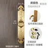 Fechadura de Tela de Porta com Puxador Antigo Estilo Chinês Ferragens de Latão Anel de Porta Grande de Latão Puxador de Madeira Antigo