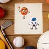 Amazon Pegatinas de Cara Cambiante Temática de Pelota Dibujos Animados Fútbol Rugby Pegatinas de Rompecabezas Niños DIY Pegatinas Creativas Personalización