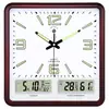 Reloj de Pared Cuadrado para Sala de Estar Silencioso Reloj Electrónico Moderno Casual de Moda Calendario Doméstico Creativo Reloj de Cuarzo