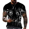 2026 Mundo Animal Tigre Fera Camiseta Masculina Impressa em 3D Manga Curta de Verão Amazon Aliexpress Comércio Exterior