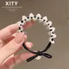 Temperamento versátil Xiaomi liga para el pelo de cuentas cuerda para el pelo mujer nuevo estilo cuerda para el pelo de moño de perlas goma elástica accesorio de alta gama para coleta de pelo
