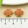Aleación Esmalte Cloisonné Nudo Chino DIY Hecho a Mano Filigrana de Esmalte Colgante Nube Trasera Cuentas Espaciadoras Accesorios de Joyería Materiales
