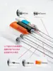 Válvula de dispensación industrial de laboratorio de acero inoxidable de un solo tubo, punta de aguja de dispensación de cabeza plana extendida de 310 mm