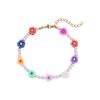 Pulsera de doble amor transfronteriza entre Europa y Estados Unidos, 2 piezas, cuerda de mano simple, pulsera de mejor amigo con corazón de melocotón dorado, joyería de mano que combina con todo.