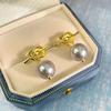 Pendientes de plata S925 estilo coreano con microincrustaciones de circonita cúbica y círculos huecos para mujer, pequeños y exquisitos pendientes de circonita cúbica.