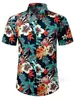 Comercio exterior transfronterizo nueva moda casual para hombre talla grande camisa de manga corta con estampado 3D, camisa de hombre