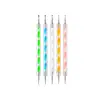 Bestseller transfronteiriço: Conjunto de 5 canetas de pontilhismo em madeira natural, conjunto de 5 canetas de pontilhismo de contas dupla face, caneta de pontilhismo, caneta de silicone, conjunto de 10 canetas para nail art