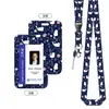 Porta credencial con impresión UV Porta tarjeta de autobús Tarjeta con nombre de marca Tarjeta de comida Insignia de trabajo Porta credencial con cordón Correa para el cuello Hebilla retráctil