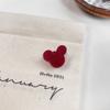 Joyas Berphia Corea del Sur Pinza Mini de Terciopelo Otoño e Invierno Conejito Lindo Pasador Corazón de Niña Flequillo Cabello Roto Clip
