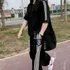 Tamanhos Grandes Elegante Mais Vendido Primavera Verão Novo Roupa Esportiva Moda Primavera Outono Casual Conjunto de Calças Longas Conjunto Solto de Duas Peças Mostra