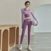 Conjunto de Yoga para Mulheres 2026 Novo Top de Manga Longa Roupas Esportivas para Corrida Treinamento Profissional Pilates Yoga Fitness