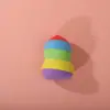 Esponja de Maquiagem Arco-Íris Mais Vendida no Exterior, Formato de Gota d'Água, Amiga da Pele, Não Absorve Pó, Esponja para Pó Finalizador, Ferramentas de Beleza Atacado