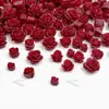 2024 Novo Vinho Tinto Luminoso Estéreo Rosa Rosa Atmosfera Flor Pequena Artificial Acessórios de Nail Art Atacado