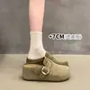 Pantuflas Birkenstock para mujer con plataforma de 7 cm para aumentar la altura, nuevo modelo otoño e invierno 2026, pantuflas cerradas versátiles para personas bajitas