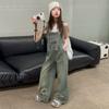 Traje de mezclilla para niñas 2024 nuevo pantalón de peto para niñas para primavera y otoño pantalones de primavera para niñas