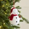 Colgante de muñeco de peluche más vendido transfronterizo, muñeco de nieve rojo y blanco, decoración de árbol de Navidad, adorno de escritorio, figura decorativa para colgar