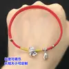 Plata pura s999 Lingote Retro Serpiente del Zodiaco Cuentas separadas Cuentas Cubo Cuerda de Mano trenzada Pulsera Collar Accesorios de bricolaje hechos a mano