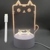 Adornos acrílicos ambiente de noche regalos actividades festivas transfronterizas para promover mensaje manuscrito DIY luz nocturna 3D Yak