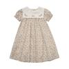 Jinrui 2026 Verano Lou Vestidos para Niñas Manga Corta Algodón Lavado Algodón Tencel Colección 1 de Vestidos Estampados para Niñas