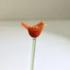 Zibo Cristal Mini Flor Punta del Dedo Pájaro Ramo Adorno de Cristal Regalo Nicho Flor Eterna Decoración de Escritorio Cristal