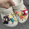 Acessórios Crocs Fivela de Sapato DIY Flor de Sapato Estéreo Infantil Removível Super Mario Moeda de Ouro Cogumelo Sapatos Decorativos