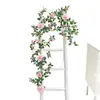 Enredadera de Rosas Simulada de Alta Gama, Enredadera Artificial de Flores Estilo Jardín, Arco de Pared, Envoltura para Tuberías Colgantes, Enredadera Decorativa para Cubrir y Decorar