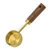 Cuchara medidora de acero inoxidable con mango de madera de acacia 15 ml g varias cucharas herramienta para tienda de té de leche cuchara medidora para polvo de café en polvo de leche para el hogar